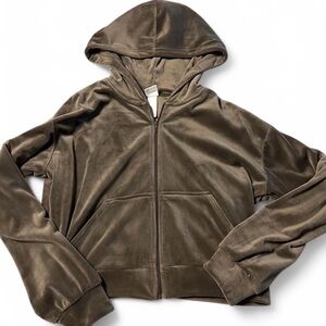 Brown Velvet Hoodie